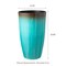 23.5"H Set of 4 Oversized Gradient Turquoise Faux Ceramic Tall Plastic Planter